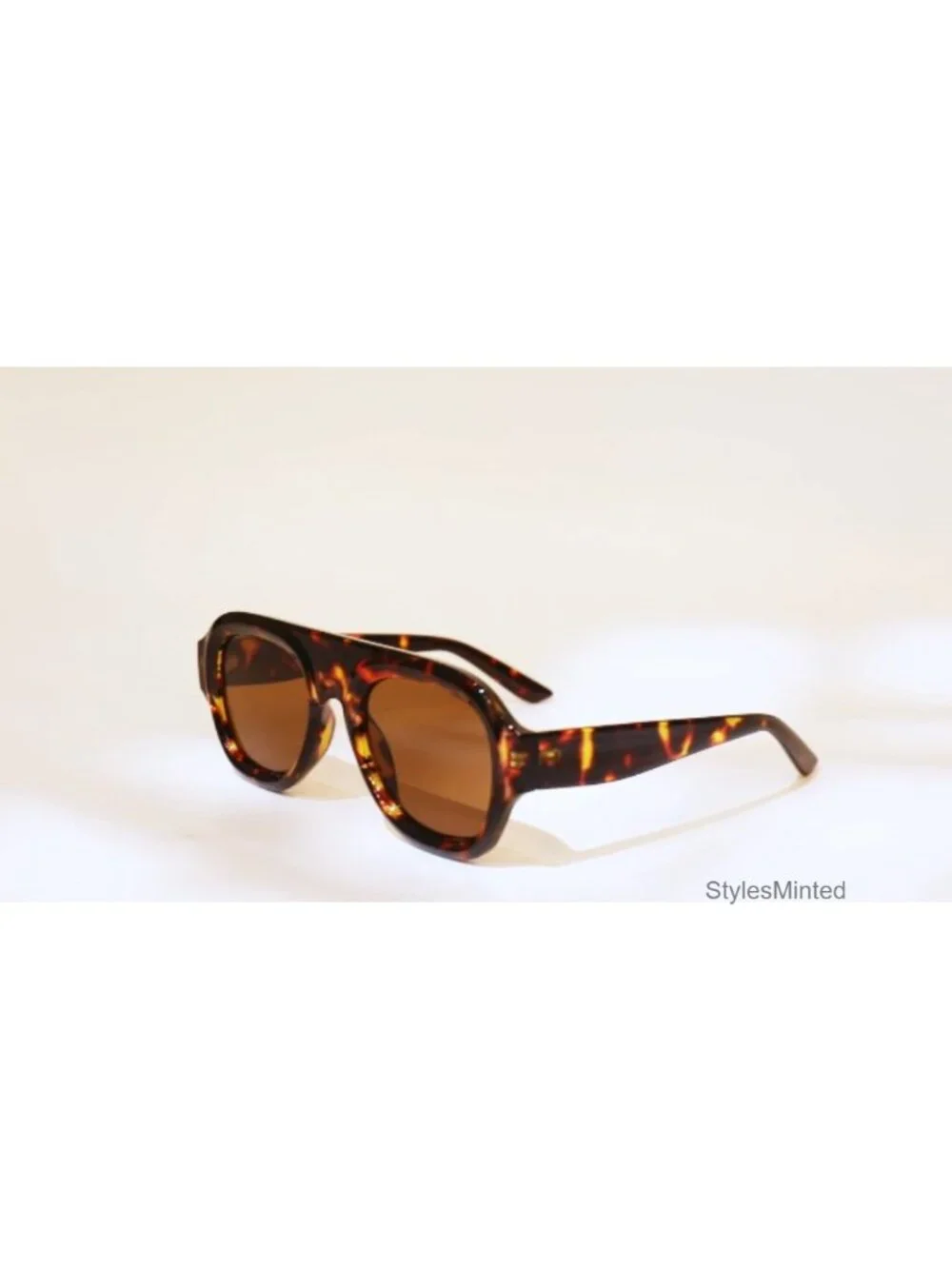 Retro Aviator Sunglasses Women Oversized Square Sun Glasses